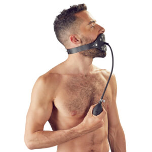 Black Leather Inflatable Gag